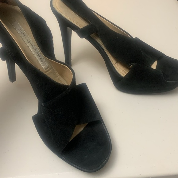 🖤 Diane von Furstenberg Suede Platform Stiletto Heels – 5” – Size 8.5 🖤 - Picture 6 of 6